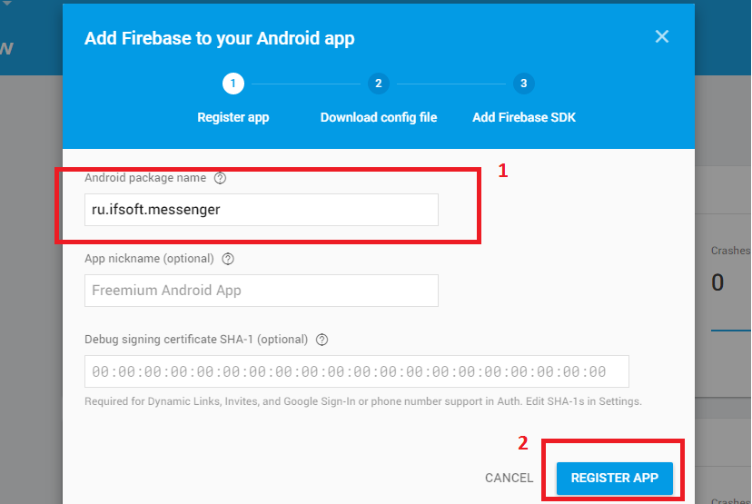 How to add new project to you current FCM project