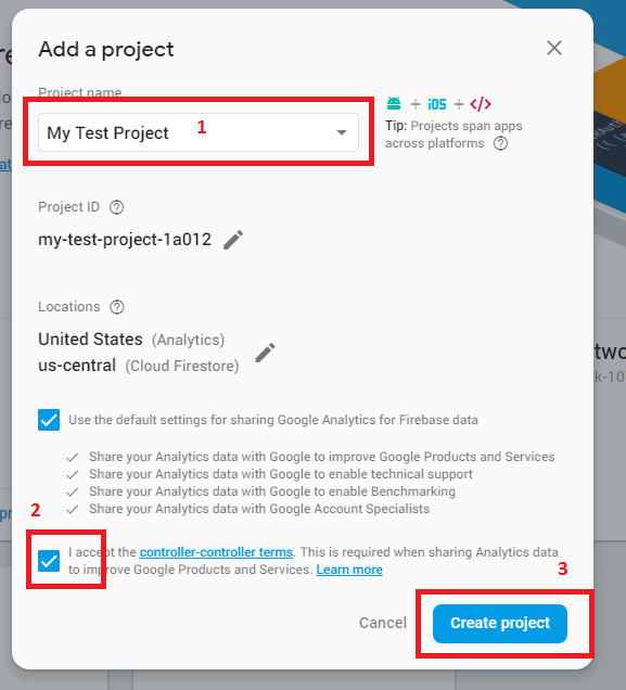 How to create FCM project (Android App)
