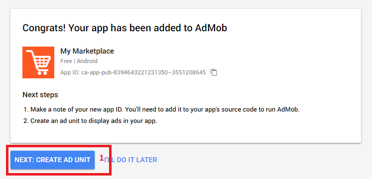 How to get banner_ad_unit_id from AdMob