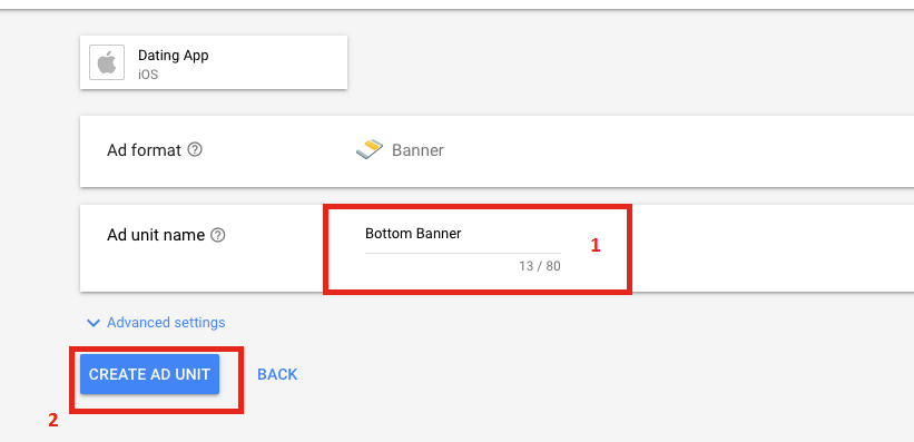 How to create AdMob Banner and Get banner_ad_unit_id from AdMob (iOS App)