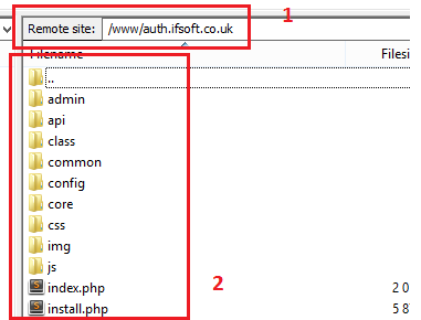upload script on the server